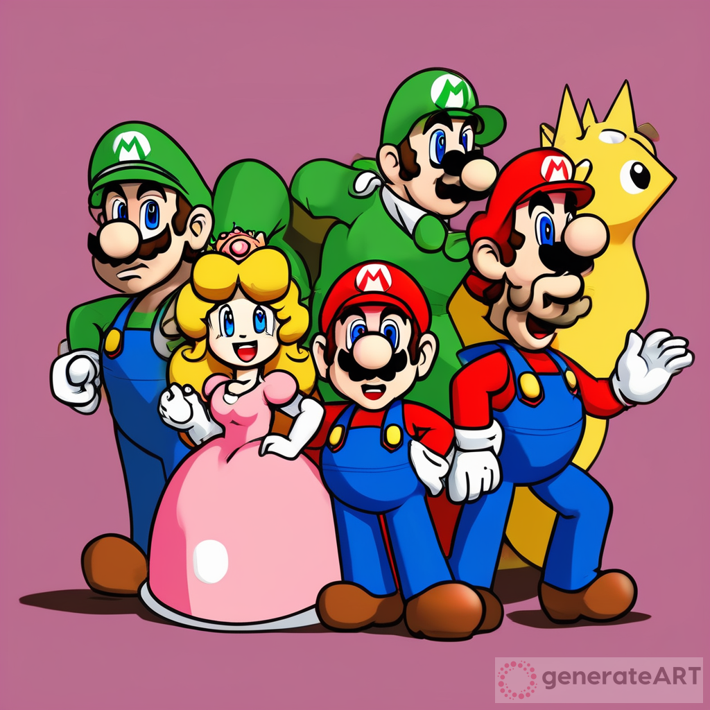 The Funky Adventures of Mario, Luigi, and Princess Peach | GenerateArt