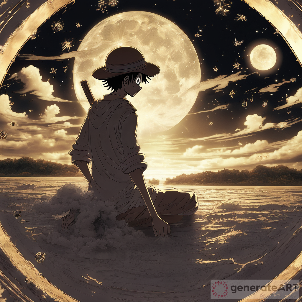 One Piece Luffy Cosmic Anime 1800s Moonlight Panorama Bronze ...