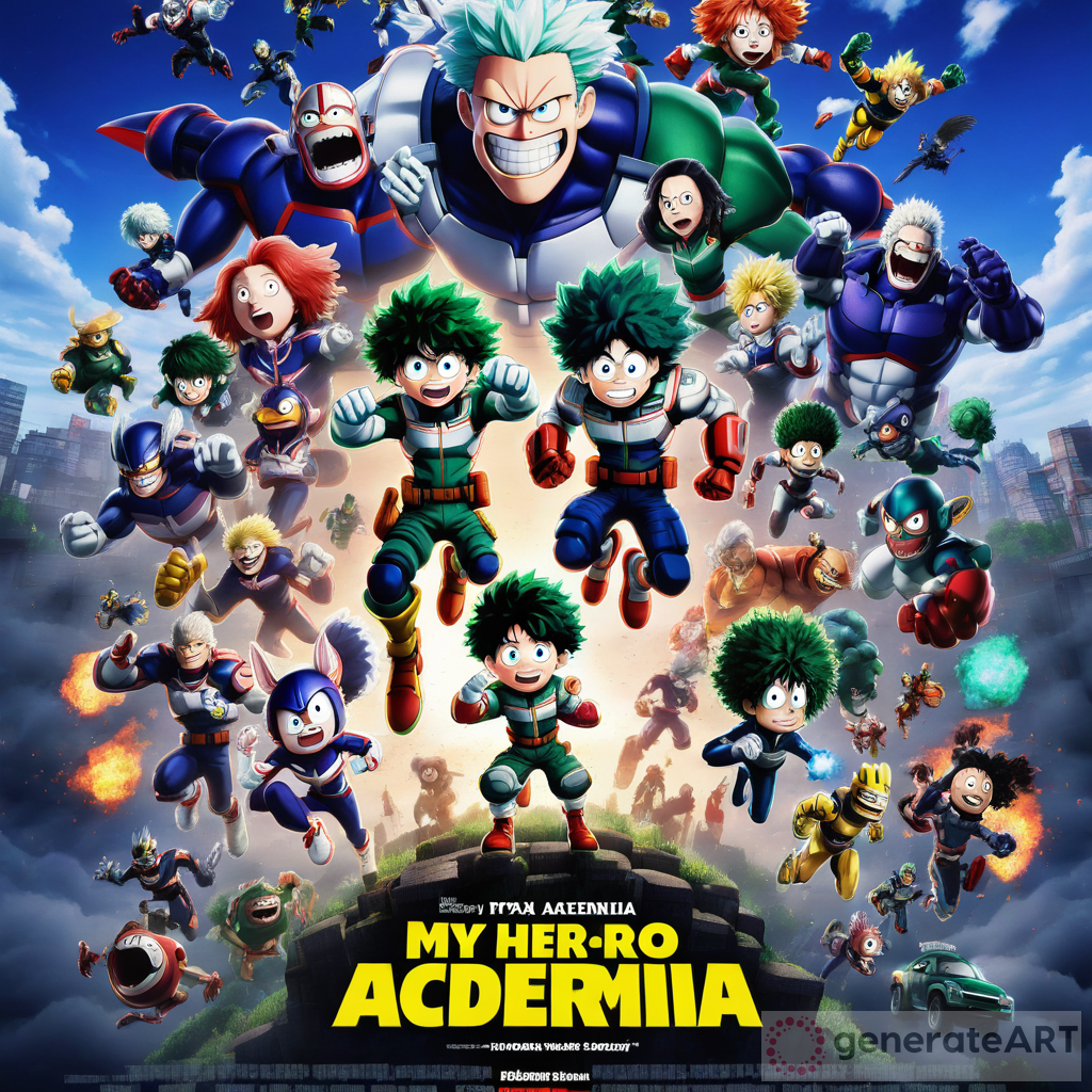 My Hero Academia Pixar Movie Poster Fan Art | GenerateArt