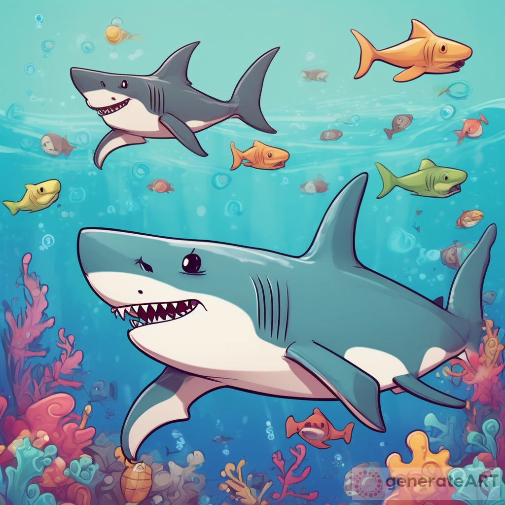 Create a Whimsical and Nerdy Shark Illustration | GenerateArt