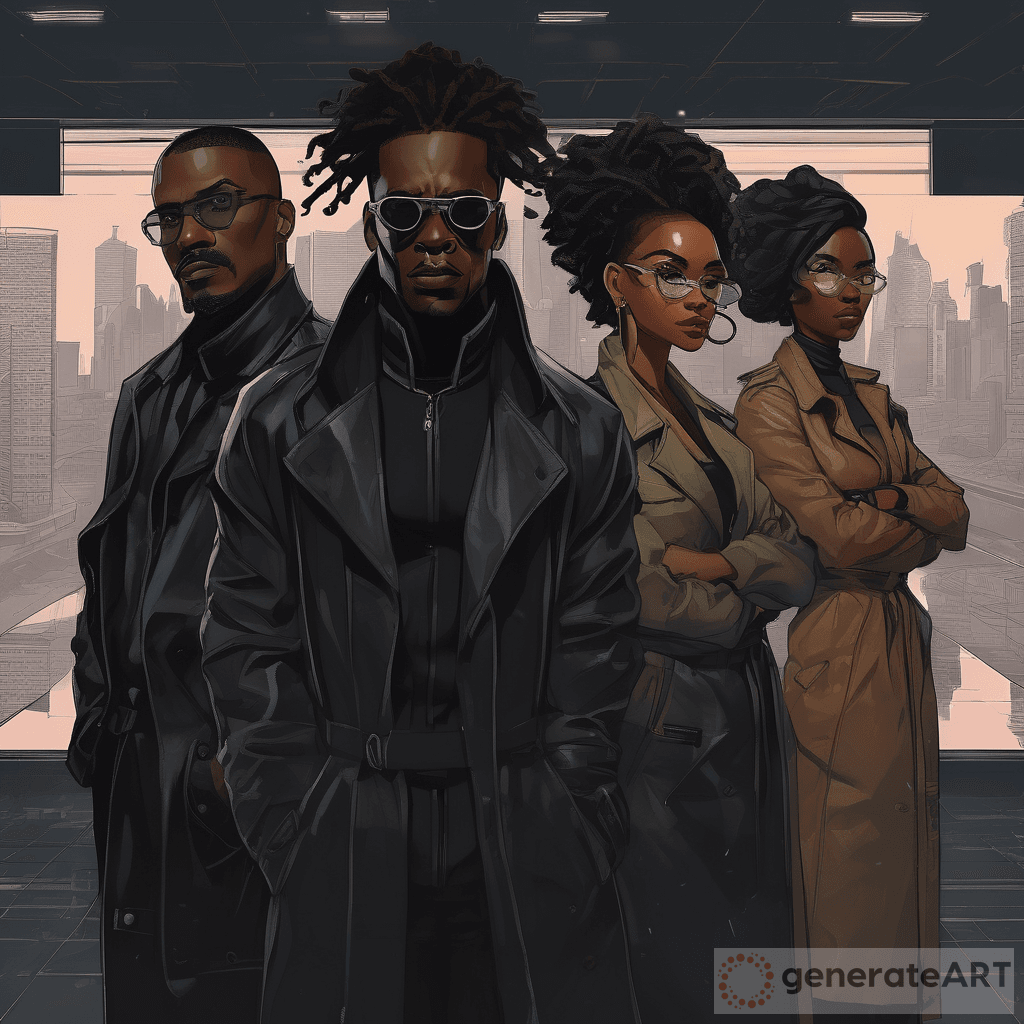 African American Man In Cyberpunk World: A Hyperrealistic 3d Manga 