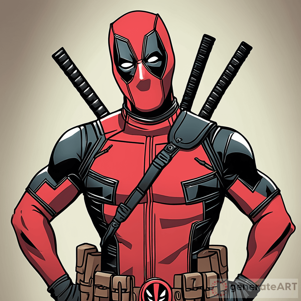 The Mischievous Deadpool: A Winking Adventure | GenerateArt