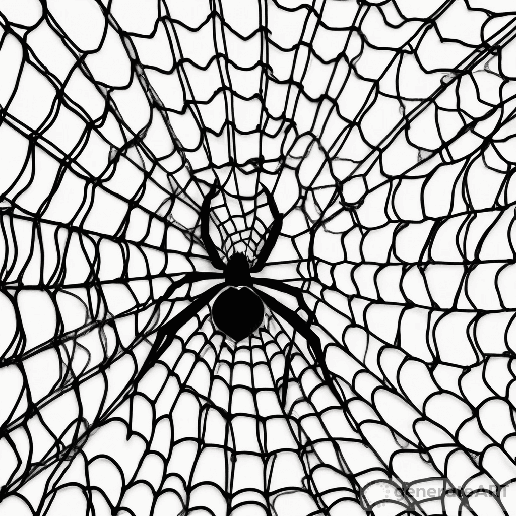 The Intricate Beauty of A Heart in a Spider Net | GenerateArt