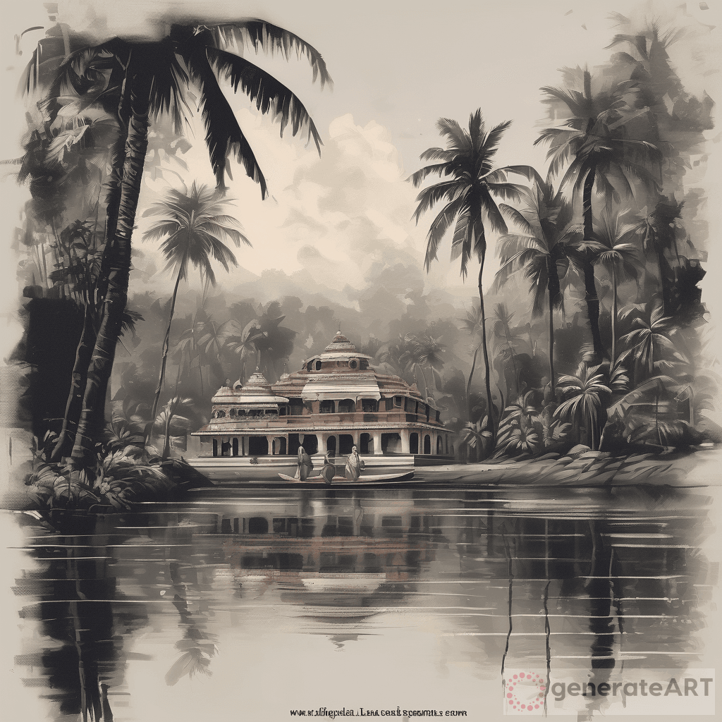 How to Draw Kerala Backwaters with Charcoal | Demonstration