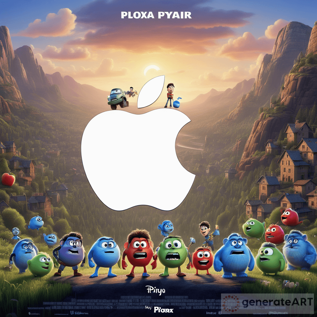 Apple Logo Pixar Movie Poster Fusion | GenerateArt