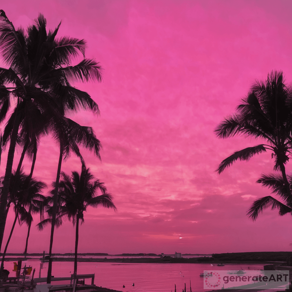 Pink Sunset Tree —