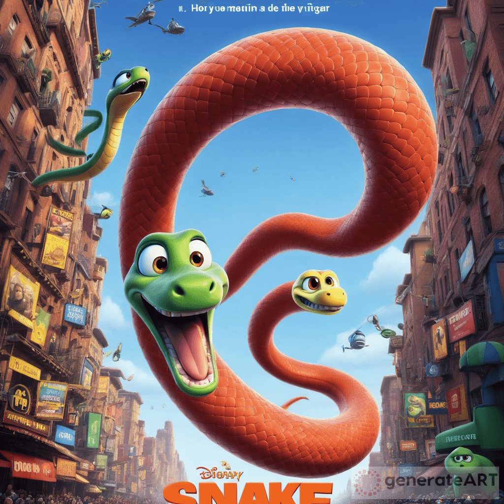 Snake Drawing Pixar Movie Poster | GenerateArt