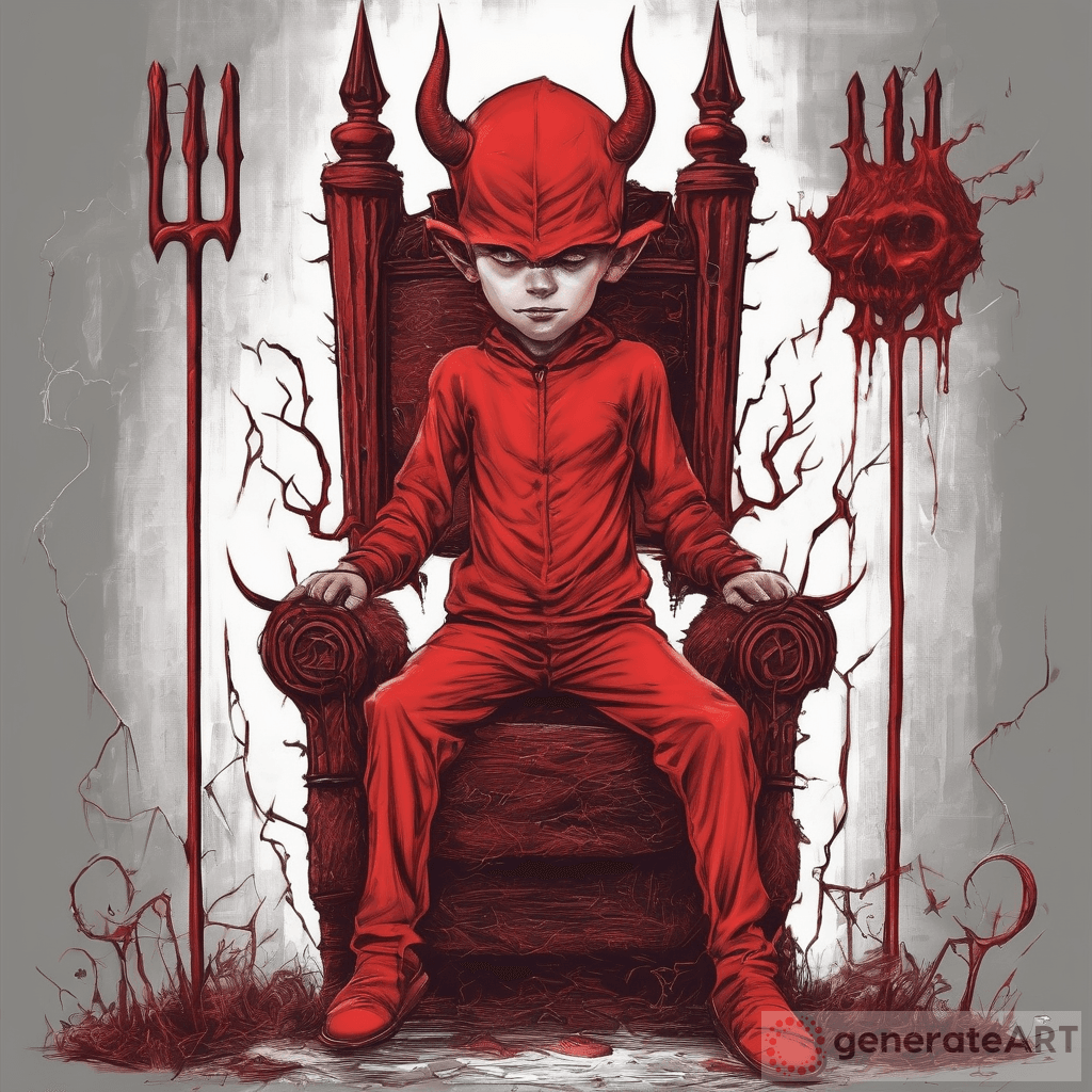 Toddler devil illustration, red devil HD wallpaper