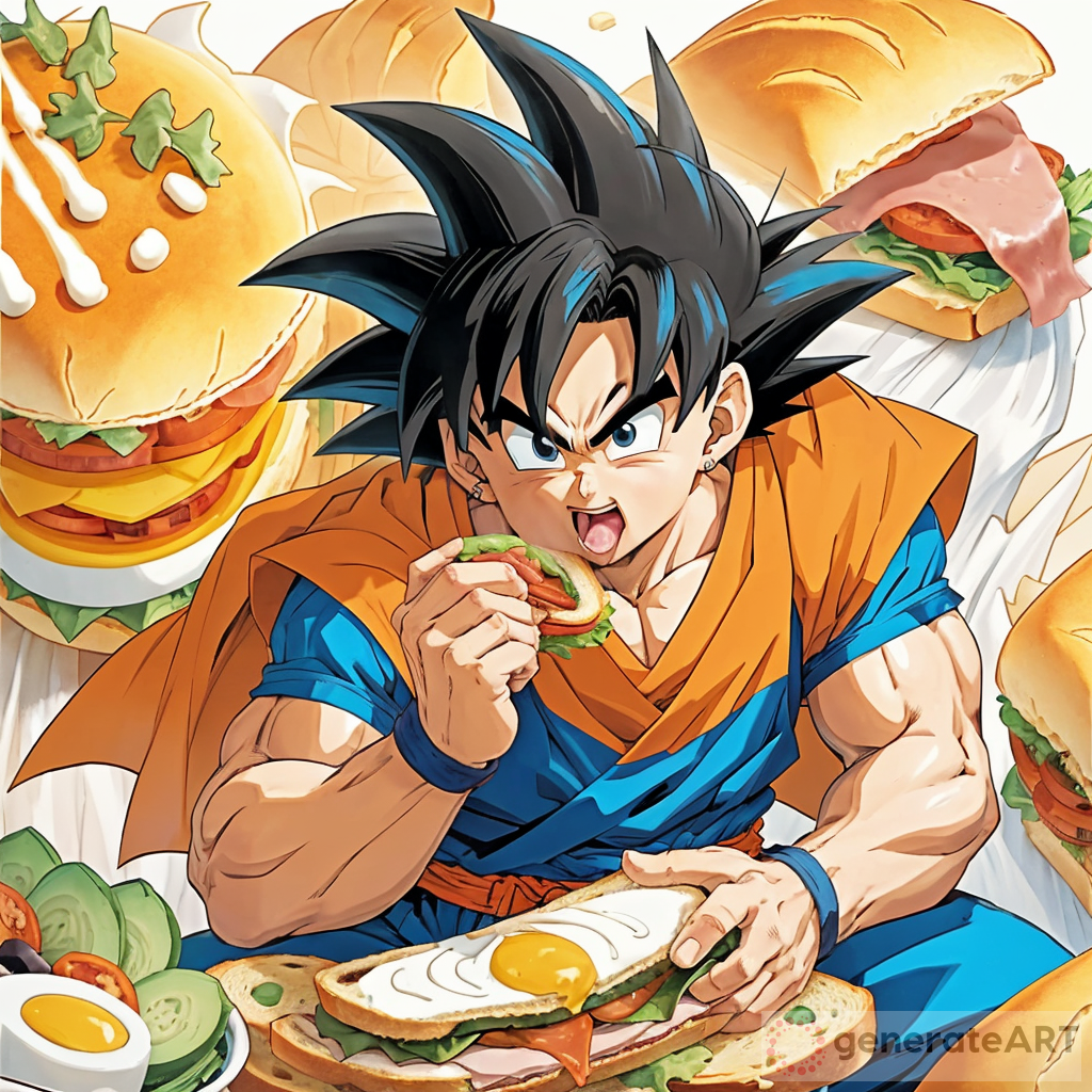 Goku's Sandwich Delight | GenerateArt