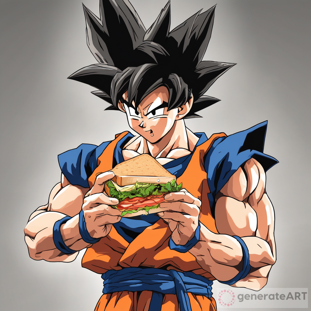 Goku Eating Sandwich | GenerateArt