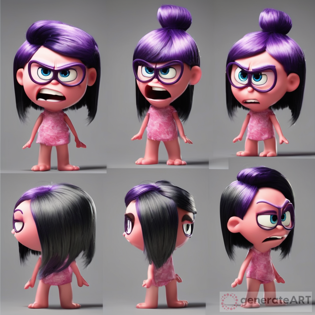 Custom Inside Out Angry Emotion Hairdresser | GenerateArt