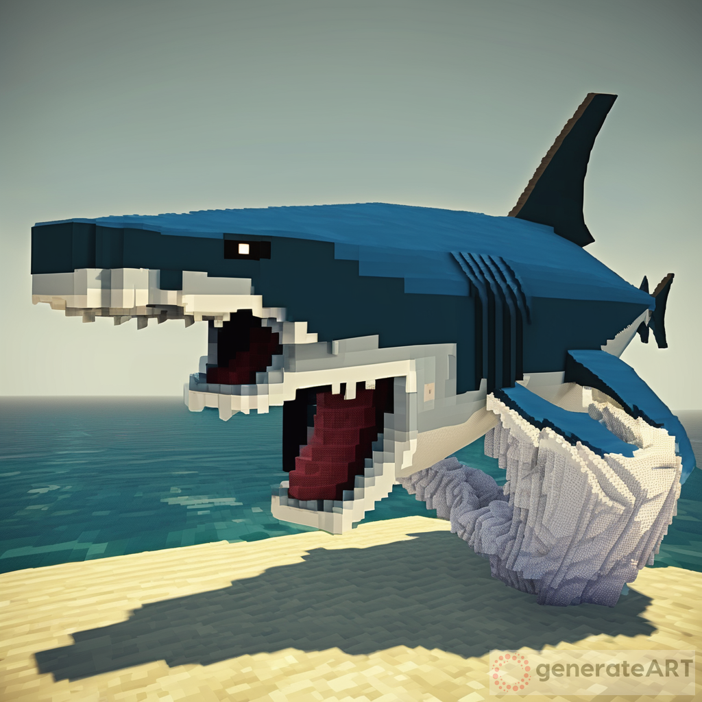 Encounter Megalodon: Minecraft Adventure | GenerateArt